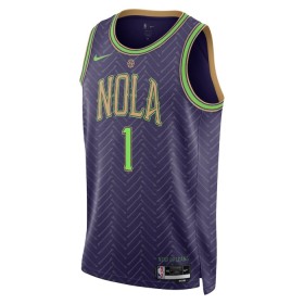 Dres New Orleans Pelicans Zion Williamson Nike 2024-25 City Edition Ljubičasta Swingman